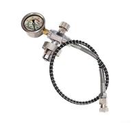 Startbuymore Adattatore per tubo da 24 pollici con interfaccia DIN G5/8 e manometro da 6000 PSI per riempimento ad alta pressione di cilindri subacquei