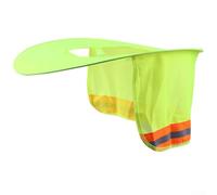 Startbuymore Casco parasole per cantieri con tende riflettenti e poliestere ventilato per la gestione del calore (giallo)