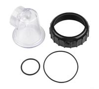 Startbuymore Coperchio pre-filtro per pompa di circolazione, coperchio in plastica trasparente con O-Ring, set di viti per sistema di piscina SPS 100 1001, ricambio compatibile con sistema di piscine