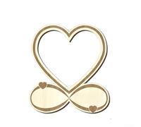 Startbuymore Cornice a forma di cuore in legno da 15,2 x 10,2 cm, struttura in legno autentico, supporto semplice per cavalletto, progettata per esporre la memoria in qualsiasi stanza