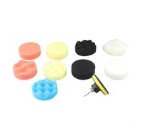 Startbuymore Cuscinetti lucidanti in schiuma da 7,6 cm per auto, set completo di lucidatura con adattatore per trapano per ceratura e sigillatura