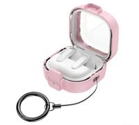 Startbuymore Custodia funzionale con blocco di sicurezza compatibile con Samsung Buds 4 Buds 4 Pro con portachiavi e schermatura integrale (rosa)