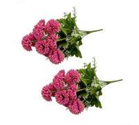 Startbuymore Fiori di crisantemo artificiali in seta, adatti per la decorazione di tombe e composizioni commemorative, materiale resistente allo sbiadimento (colore loto)