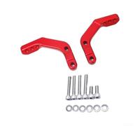 Startbuymore Kit di staffe per paramani per moto, in alluminio 6061, morsetto per manubrio per fuoristrada, con staffe di montaggio (set rosso)