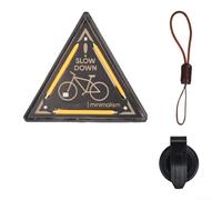 Startbuymore Lampada triangolare per esterni con magnete integrato per corsa notturna, ciclismo e campeggio, 3000 K, luce LED sensibile al tocco (A)