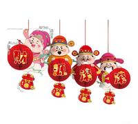 Startbuymore Ornamento da appendere in carta a forma di cavallo con struttura a nido d'ape e simboli cinesi tradizionali di buon auspicio per la decorazione del negozio e l'esposizione festiva (B)