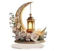 Startbuymore Ornamento piatto in acrilico 2D con motivo castello e luna per una perfetta fusione in interni minimalisti, industriali o giapponesi (B)