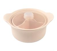 Startbuymore Pentola a vapore in silicone flessibile per uso alimentare, per microonde e friggitrice ad aria, coperchio trasparente con ventilazione, fondo antiscivolo per una manipolazione sicura