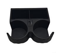 Startbuymore Per NISSAN Patrol Y61 1997-2016 Console centrale interna auto portabicchieri con porta di ricarica PD, ricambio diretto in plastica nera compatibile con FYE727068 FYE727069
