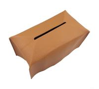 Startbuymore Porta fazzoletti quadrato realizzato in pelle PU con forma geometrica pulita e adattabilità in soggiorno, camera da letto, ufficio (giallo)