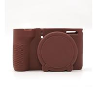 Startbuymore Protezione in silicone per fotocamera Canon PowerShot V1, con bordi arrotondati e distribuzione uniforme dello spessore (marrone)