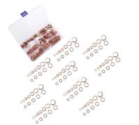 Startbuymore Rondelle di rame di dimensione mista 280pcs per la coppa dell'olio e le riparazioni del sistema del fluido in veicoli e attrezzature industriali
