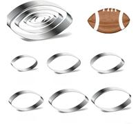 Startbuymore Set di 6 formine per biscotti a forma di calcio e nocciole, in acciaio inox, per biscotti, fondente, panini e frutta in modo creativo per la cottura fai da te e la preparazione degli