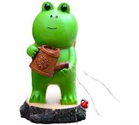 Startbuymore Statua alimentata solare della luce del giardino della resina con illuminazione animale di forma LED della teiera per la decorazione all'aperto dello spazio