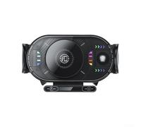 Startbuymore Supporto per auto con ricarica wireless da 15 W, braccio pieghevole e testa rotante a 360 gradi, compatibile con serie 15 (nero con luce)