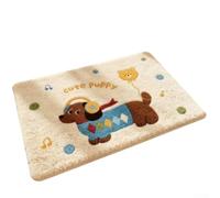 Startbuymore Tappetino da bagno in floccato assorbente, 40 x 60 cm, con bordi rinforzati e retro in silicone antiscivolo, per uso quotidiano bagnato (B)