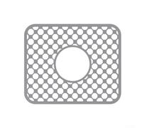 Startbuymore Tappetino in silicone per lavello da cucina, piano di lavoro e tavolo, con due aperture cave, che supportano la funzionalità di scarico (grigio, 34,5 x 28,6 cm)