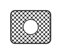 Startbuymore Tappetino in silicone per lavello da cucina, piano di lavoro e tavolo, con due aperture cave, che supportano la funzionalità di scarico (nero, 34,5 x 28,6 cm)