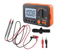 Startbuymore Tester elettrico di resistenza di isolamento con display LCD digitale, prova di tensione di CC di 250V 500V 1000V e misurazione della continuità per uso sul campo