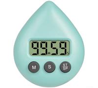 Startbuymore Timer magnetico a forma di goccia d'acqua che supporta il conto alla rovescia di 99 minuti per la gestione del tempo degli studenti e lo sviluppo delle abilità accademiche (blu pallido)
