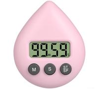 Startbuymore Timer magnetico a forma di goccia d'acqua, supporta il conto alla rovescia di 99 minuti, per la gestione del tempo degli studenti e lo sviluppo delle abilità accademiche (rosa pallido)