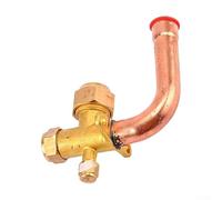 Startbuymore Valvola a tre vie per aria condizionata in ottone per applicazioni HVAC Collegamento e manutenzione dell'unità interna esterna (15.88)