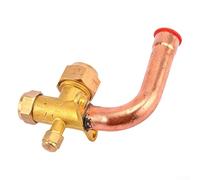 Startbuymore Valvola a tre vie per aria condizionata in ottone per applicazioni HVAC Collegamento e manutenzione dell'unità interna esterna (19.05)