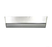 Startbuymore Vaschetta per fango per cartongesso, in acciaio inox, per stucco, cemento, mattoni, piastrelle, fango (40,6 cm)