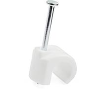 StarTech 100 Graffette Fermacavo Grandi con Chiodo, Bianco (CBMNMCC3)