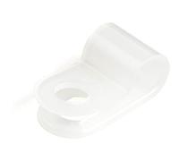 StarTech.com Confezione da 100 morsetti per cavi con montaggio a vite, piccolo 5 mm, clip in nylon riutilizzabile di tipo R, morsetto per la gestione dei cavi Ethernet a vite, classificato UL/94V-2