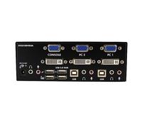 StarTech 2 Porta DVI & VGA KVM Switch USB con Audio & USB Hub, SV231DDVDUA
