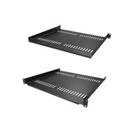 StarTech.com 2-Pack 1U Server Rack Shelf, Vented Rack Mount Cantilever Shelf, Heavy-Duty Steel, 44lb/20kg Capacity, 16" Deep