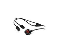 StarTech 2m Computer Cavo di Alimentazione - BS-1363 A 2x C13 - C13 Y PXT101YUK