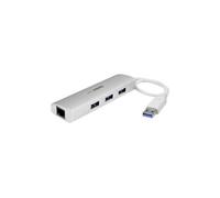 StarTech 3-Port Portatile USB 3.0 Hub Plus Gigabit Ethernet ST3300G3UA