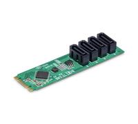 StarTech.com Scheda adattatore da M.2 a SATA a 4 porte, scheda di espansione M.2 PCIe 3.0 a SATA HDD/SSD; Windows/macOS/Linux