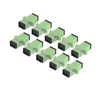 StarTech Accoppiatore SC-SC per Fibra Ottica 10 pezzi, OS2 Monomodale, Adattatore Simplex con Flangia SC/APC