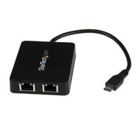 StarTech.com Adattatore di Rete USB-C a doppia uscita Ethernet Gigabit con porta USB tipo-A
