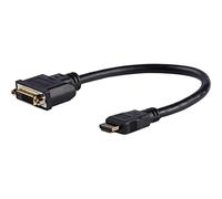 StarTech Adattatore HDMI a DVI-D da 20cm, 1080p, M/F (HDDVIMF8IN) | Formato dongle compatto, Convertitore video
