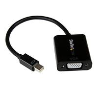 StarTech Adattatore Mini DP a VGA, 1920x1200, Nero (MDP2VGA2) | Convertitore Dongle mDP a VGA, Compatibile Thunderbolt 1/2, Mac e PC