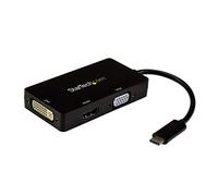 StarTech Adattatore Multiporta USB-C 3-in-1 HDMI/DVI/VGA, 4K (CDPVGDVHDBP) | Scheda Grafica Esterna per Monitor, Uscita Video fino a 4K