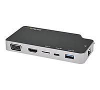 StarTech Adattatore Multiporta USB-C HDMI 4K o VGA, 100W PD, 10Gbps, GbE | USB 3.1, Convertitore Video, Pass-Through