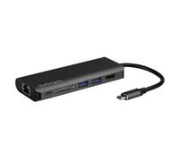 StarTech.com Adattatore Multiporta USB C, Dock USB-C Portatile con HDMI 4K, Hub 3x USB 3.0, SD/SDHC, GbE, PD 60 W Pass-Through - USB Tipo-C/Thunderbolt 3 - SOSTITUITO DA DKT30CHSDPD1