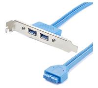 StarTech Adattatore Piastra Slot USB 5Gbps 2 Porte, USB-A F (USB3SPLATE) | Connessione Interna tramite Header, Installazione nello Slot di Espansione