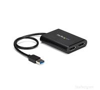 StarTech Adattatore USB 3.0 a Doppia DisplayPort, 4K 60Hz (USB32DP24K60) | 5Gbps, Convertitore Dual DisplayPort, Mac e Windows