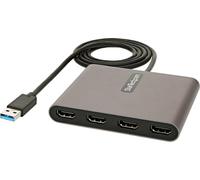 StarTechcom Adattatore USB-A a HDMI 1080p 60 Hz a 4 porte - Convertitore USB tipo A a HDMI - Multi Monitor Dongle Adapter - Ad