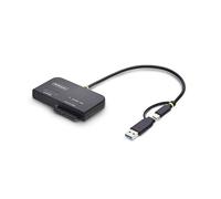 StarTech Adattatore USB-C/A a M.2 NVMe e SATA 2,5"/3,5" (USB31CSAT3M2E) | Senza Attrezzi, Supporto B+M/M-Key, Lettore per SSD Esterno