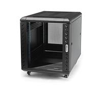 StarTech Armadio Rack 12U 19" 4 Montanti Chiuso per Server, 75cm, 800kg | Struttura in Acciaio, Elevata Portata di Carico, per Reti IT e Networking