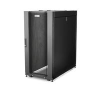StarTech.com Armadio rack per server 25U - Profondità regolabile da 7-35" a 4 montanti con chiusura chiave mobile ventilato ruote apparecchiature informatiche e di rete come Dell PowerEdge o HP ProLiant [RK2537BKM]
