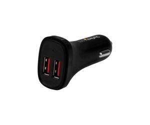 StarTech Caricatore Da Auto USB Dual-Port 24W/4.8A Nero USB2PCARBKS