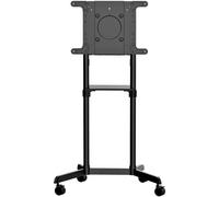 StarTech.com Carrello porta TV con ruote - Supporto TV portatile per schermi VESA da 37-70" (70 kg) - Supporto TV con ripiano e scomparto di appoggio